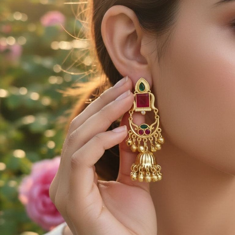 Classic Golden Jhumkis