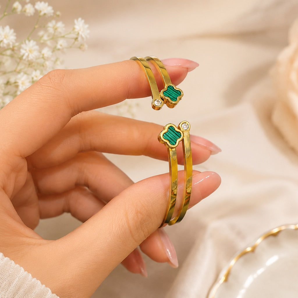 Lucky Clover Openable Anti-Tarnish Bracelet