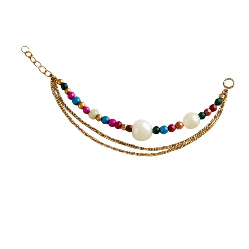 Colourful Stone Golden Chain Bracelet