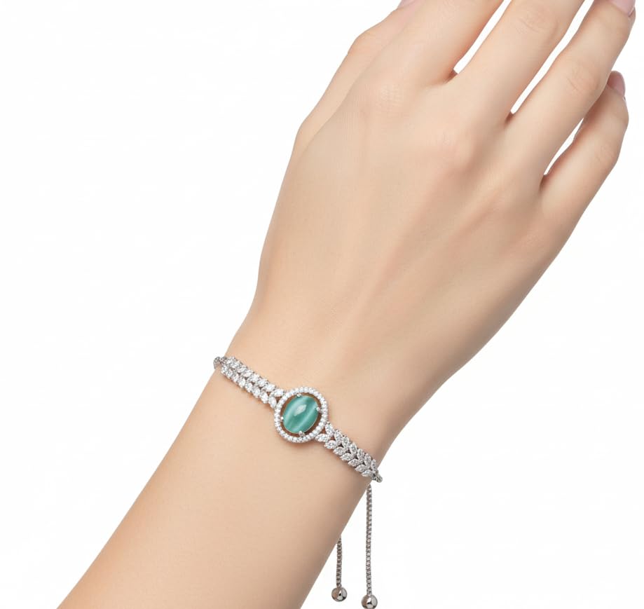 Pastel American Diamond Tennis Bracelet