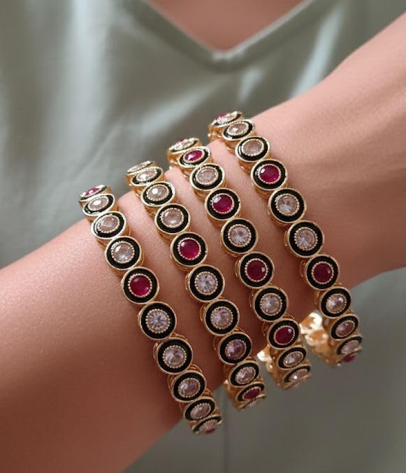 Kundan Kada Bangle Set