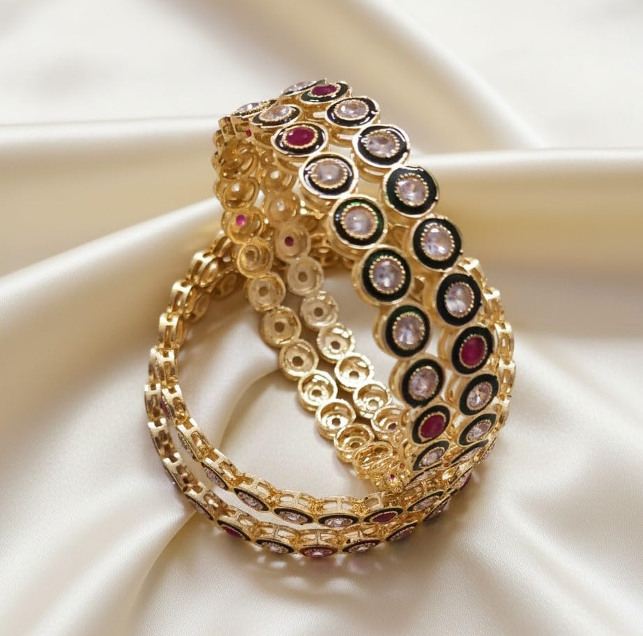 Kundan Kada Bangle Set