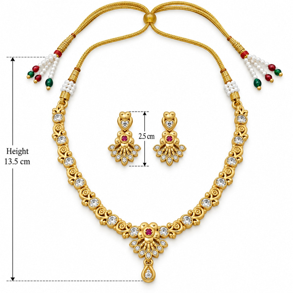 Premium Micro-Plated Necklace & Earrings Set
