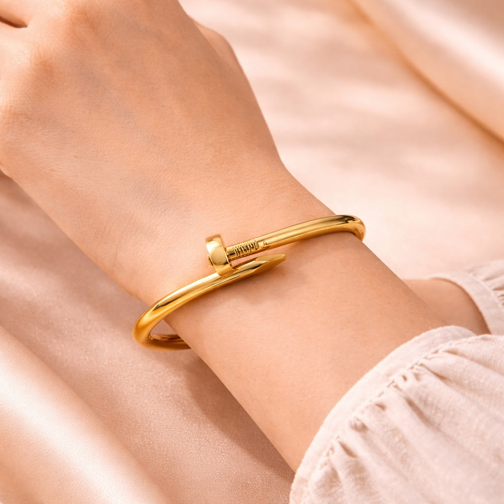 Nail-Inspired Anti-Tarnish Cuff Bracelet