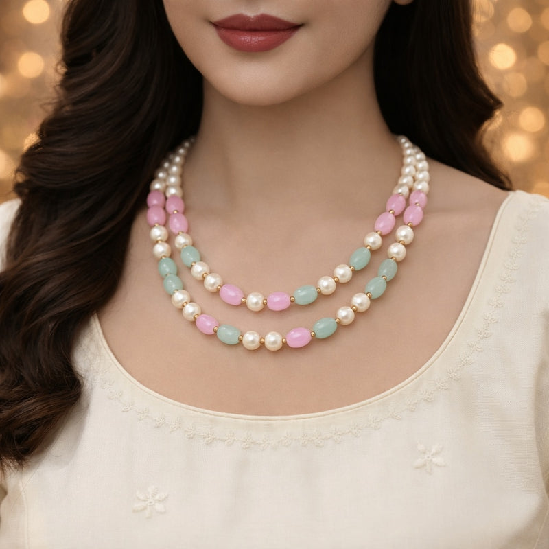 Blush Pearl Mala Necklace