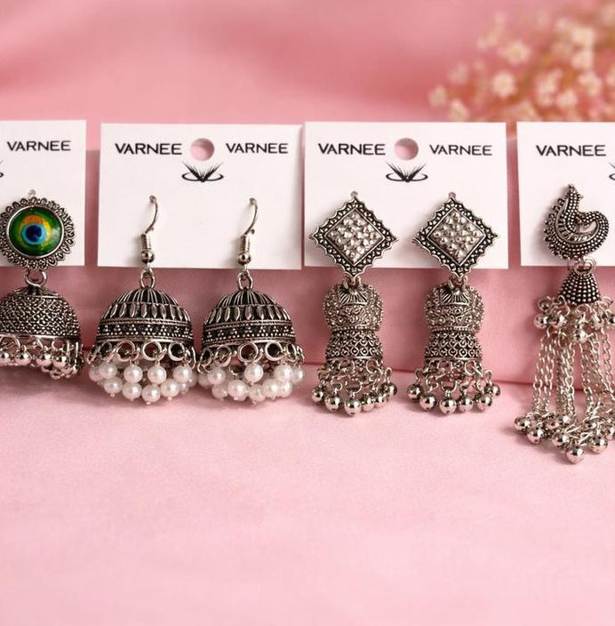 Oxidised Drop Earrings Combo