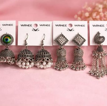 Oxidised Drop Earrings Combo