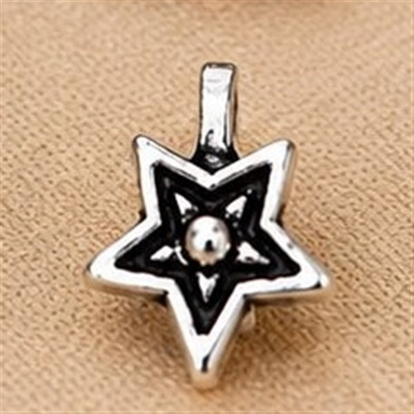 Oxidised Star & Swirl Nose Pin, Star design