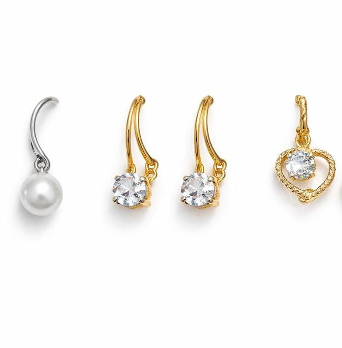 Pearl & Crystal Hook Earrings Combo