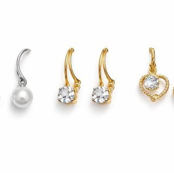 Pearl & Crystal Hook Earrings Combo