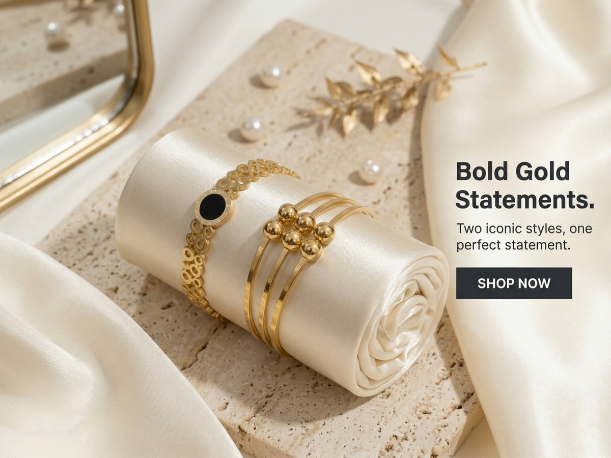 Bold gold statements - bracelets